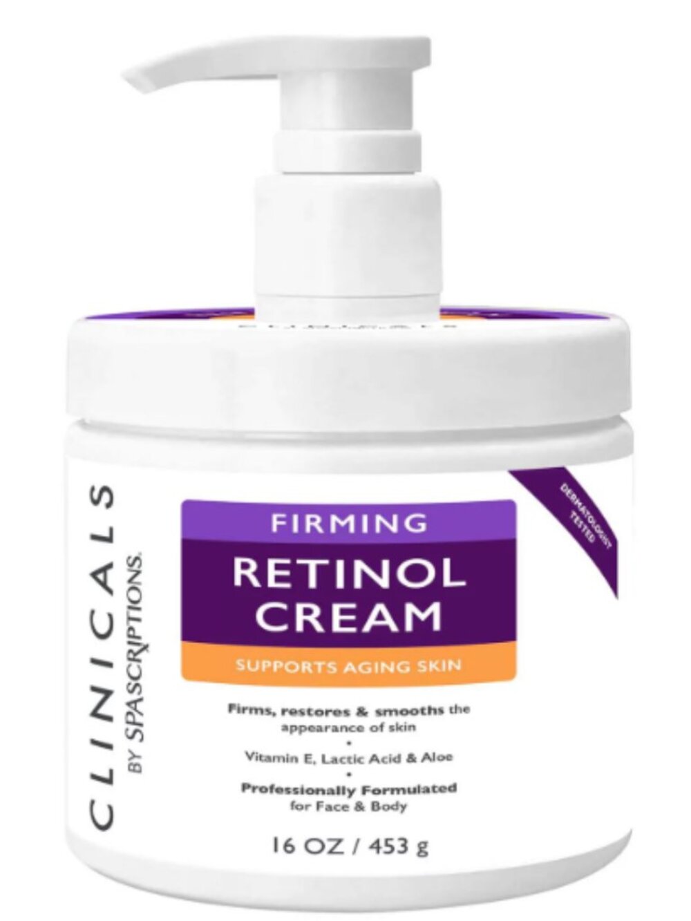 Clinicals by Spascriptions Firming Retinol Cream 16 Oz Face Body Moisturizer